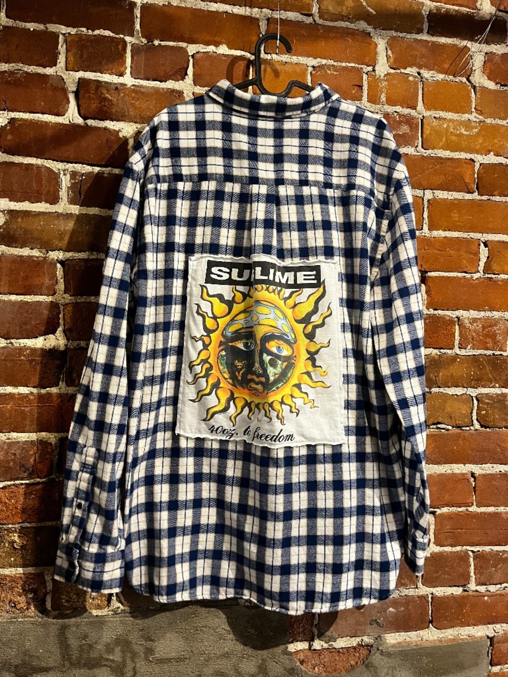 Vintage Upcycled Sublime Graphic Flannel Mashup
